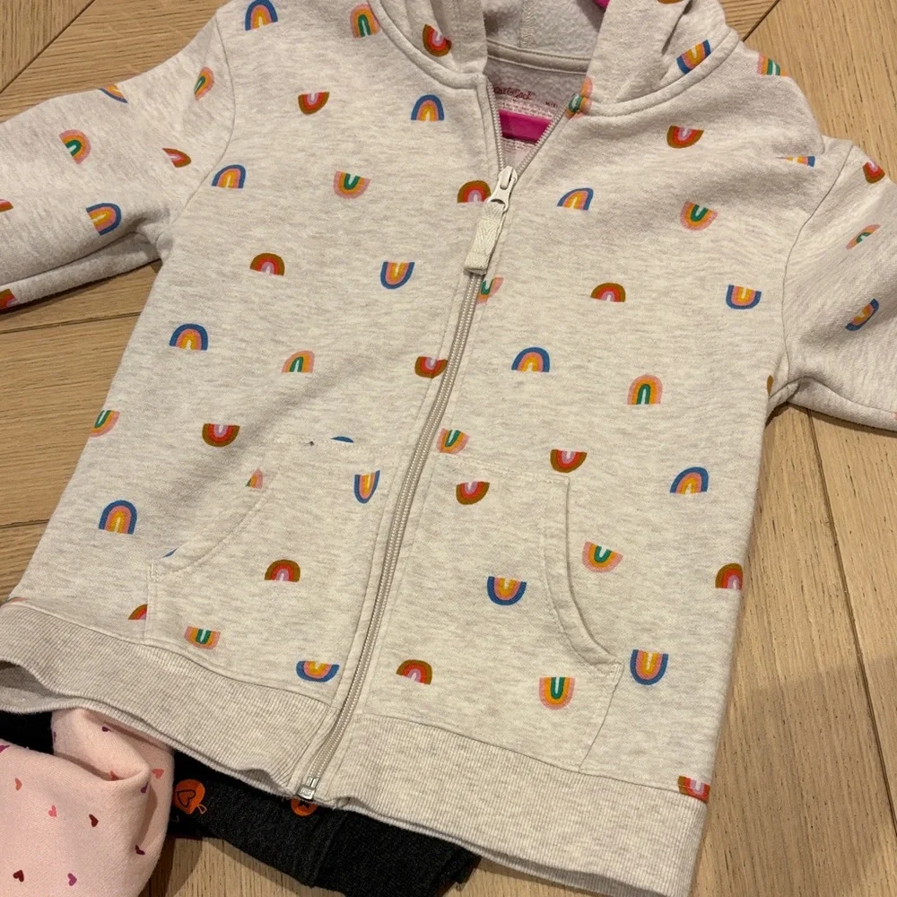Girls Size 8 Cat & Jack Fall Clothing Bundle – 6 Tops & Hoodies